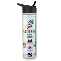 Garyline® Chiller Insulated Bottle with Flip-Straw Lid and Full-Color Insert - 16 oz.