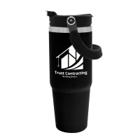 Garyline® Bravo Stainless Steel Bottle with 2-in-1 Flip-Straw Lid - 30 oz.