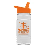 20 Oz. Clear Sports Bottle w/Flip Straw Lid