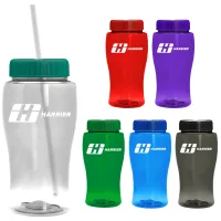 18 Oz. Pure-Poly Junior Sports Bottle w/Straw Lid
