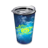 Garyline® Transparent Tumbler with Slider Lid and Full-Color Paper Insert - 14 oz.