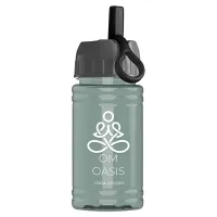 Garyline® Mini RPET Bottle with Ring-Straw Lid - 16 oz.