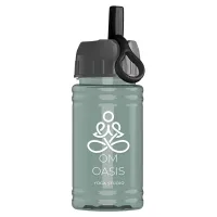 Garyline® Mini RPET Bottle with Ring-Straw Lid - 16 oz.