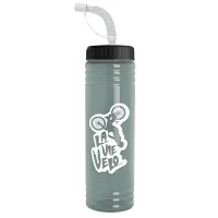 Garyline® Slim Fit RPET Bottle with Straw Lid - 24 oz.