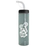 Garyline® Slim Fit RPET Bottle with Straw Lid - 24 oz.