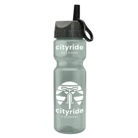 Garyline® Champ Recycled Bottle with Ring-Straw Lid - 28 oz.