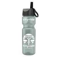 Garyline® Champ Recycled Bottle with Ring-Straw Lid - 28 oz.