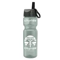 Garyline® Champ Recycled Bottle with Ring-Straw Lid - 28 oz.