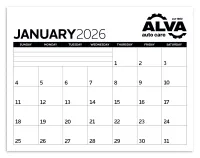 Triumph® Calendars Small Monthly Desk Pad - Black & White Calendar