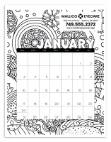 Triumph® Calendars Small Monthly Desk Pad Calendar - Coloring