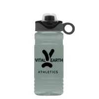 Garyline® RPET Bottle with Two-Tone Drink-Thru Lid with Silicone Loop - 20 oz.