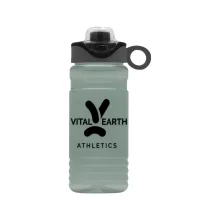 Garyline® RPET Bottle with Two-Tone Drink-Thru Lid with Silicone Loop - 20 oz.