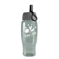 Garyline® Poly+ Recycled Bottle with Ring-Straw Lid - 27 oz.