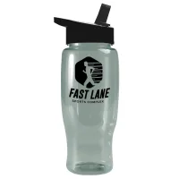 Garyline® Poly+ Recycled Bottle with Flip-Straw Lid - 27 oz.