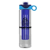 Garyline® Wave Tritan® Bottle with Two-Tone Drink-Thru Lid with Silicone Loop and Infuser - 24 oz.