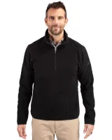 Cutter & Buck Cascade Eco Sherpa Fleece Mens Quarter Zip Jacket