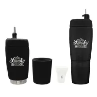Pour Caddy 20 oz Flask Set - Laser Engraved