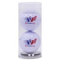 Golf Ball Tube with Poker Chip Ball Marker