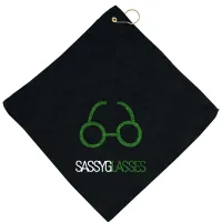 16"x16" Microfiber Golf Towelwith Hook & Grommet