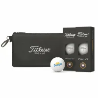 Titleist Stock Valuables Pouch With Six Pro V1 Golf Balls