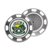 Platinum Poker Chip with Removable Ball Marker