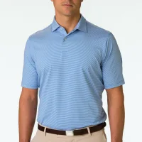 Fairway & Greene Men's Mini Stripe Tech Jersey Polo Shirt USA MADE