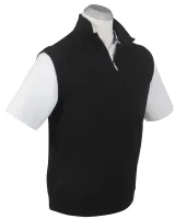 Bobby Jones Men's Merino Lined Quarter-Zip Mock Neck Wind Vest