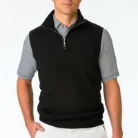 Fairway & Greene Men's Baruffa Merino Quarter-Zip Wind Vest