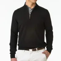 Fairway & Greene Men's Baruffa Merino Classic Quarter-Zip Pullover Sweater