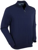 Bobby Jones Men's Merino Lined Quarter-Zip Mock Neck Wind Sweater