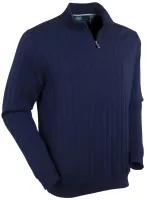 Bobby Jones Men's Merino Lined Quarter-Zip Mock Neck Wind Sweater