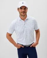 Johnnie-O Men's Burgers N Beers Performance Mesh Polo