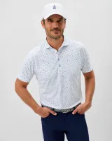 Johnnie-O Men's Burgers N Beers Performance Mesh Polo