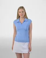 Good Good Women's Blueberry Split Neck Polo