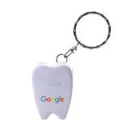 Tooth Shaped Dental Floss Key Chain- Mint