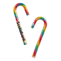 Rainbow Standard Candy Cane with Full Color Label