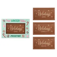 Personalized Rectangle Etched Milk Chocolate Bar- Window Box