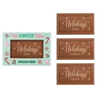 Personalized Rectangle Etched Milk Chocolate Bar- Window Box