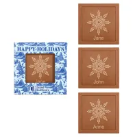 Personalized Square Etched Milk Chocolate Bar- Window Box