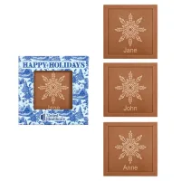 Personalized Square Etched Milk Chocolate Bar- Window Box
