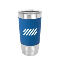 Polar Camel 20 oz Tumbler with Silicone Grip and Clear Lid