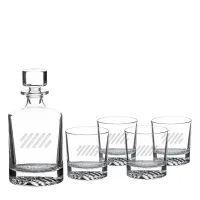 Polar Camel Glass Decanter Set with 9 oz. Glasses and Gift Box