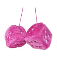 Hanging Fuzzy Dice For Car 2pcs A Set