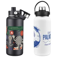 Bresso 34 oz Vacuum Insulated Bottle with Twist Top Spout