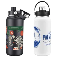 Bresso 34 oz Vacuum Insulated Bottle with Twist Top Spout