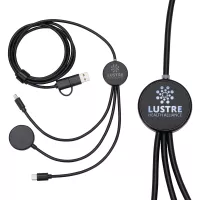 Infinity 5-in-1 59" Charging Cable with Watch Charger & Light-Up Logo