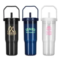 All Day 30 oz Recycled Polypropylene Silicone Straw Tumbler w/ Handle