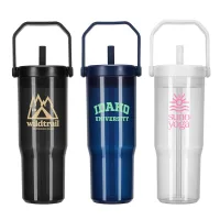 All Day 30 oz Recycled Polypropylene Silicone Straw Tumbler w/ Handle