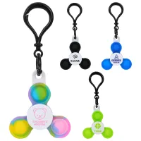 Push Pop Fidget Spinner Keyring