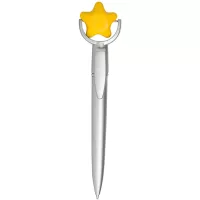 Yellow Star Squeeze Top Pen